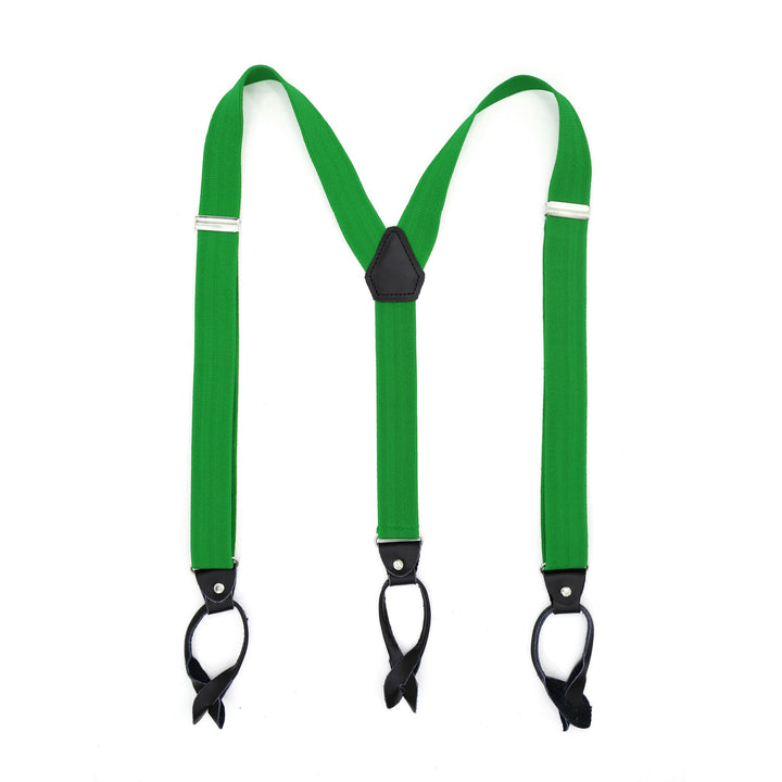 Green Button-End Unisex Suspenders - FHYINC best men&