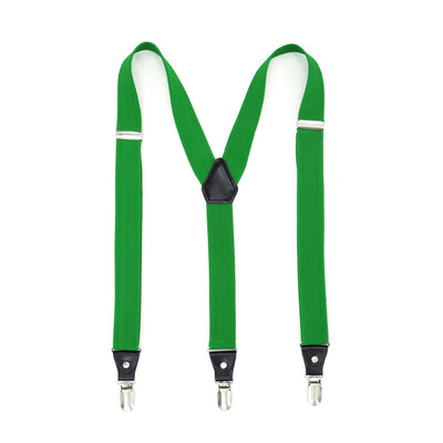 Green Clip-On Unisex Suspenders - FHYINC best men's suits, tuxedos, formal men's wear wholesale
