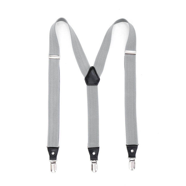 Grey Clip-On Unisex Suspenders - FHYINC best men&