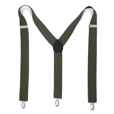 Hunter Green Vintage Style Unisex Suspenders - FHYINC best men's suits, tuxedos, formal men's wear wholesale