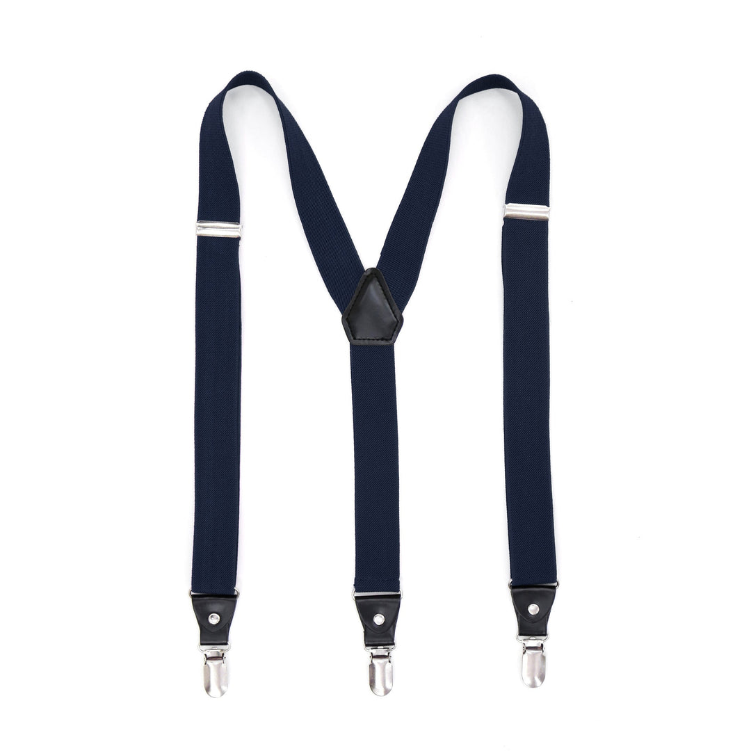 Navy Clip-On Unisex Suspenders - FHYINC best men&