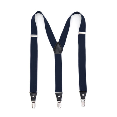 Navy Clip-On Unisex Suspenders - FHYINC best men's suits, tuxedos, formal men's wear wholesale