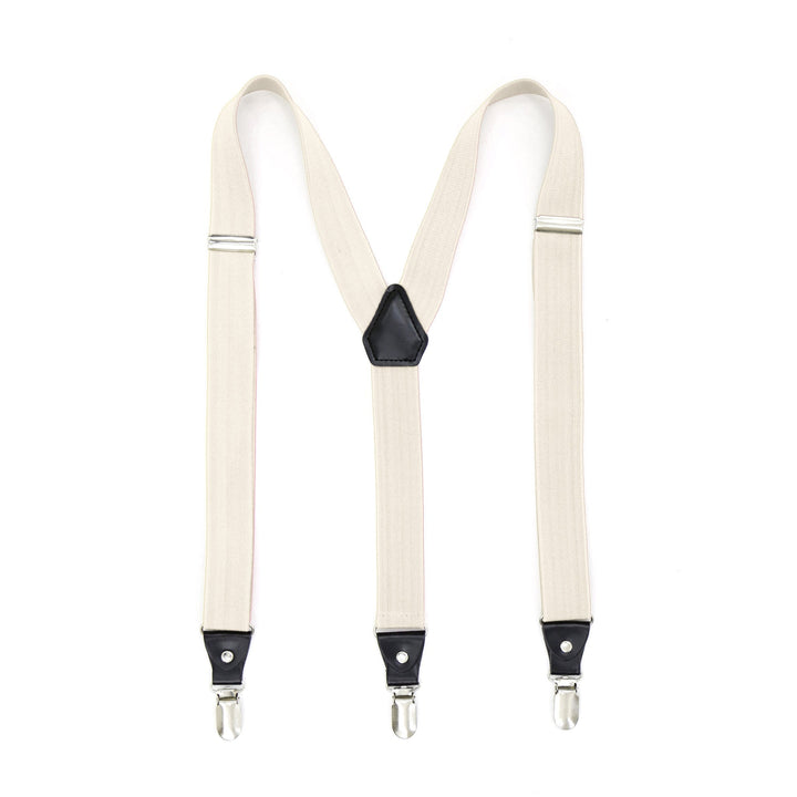 Off-White Clip-On Unisex Suspenders - FHYINC best men&