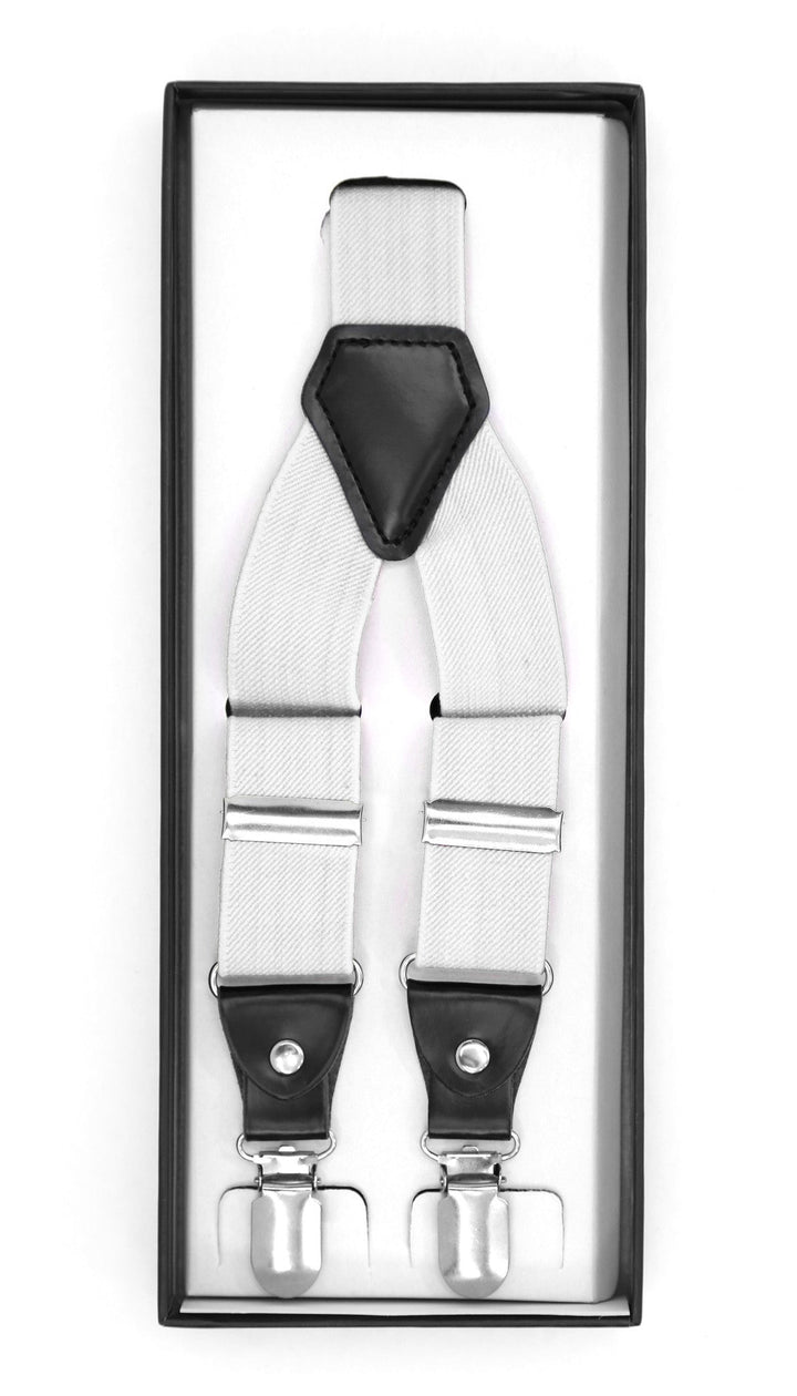 Off-White Clip-On Unisex Suspenders - FHYINC best men&