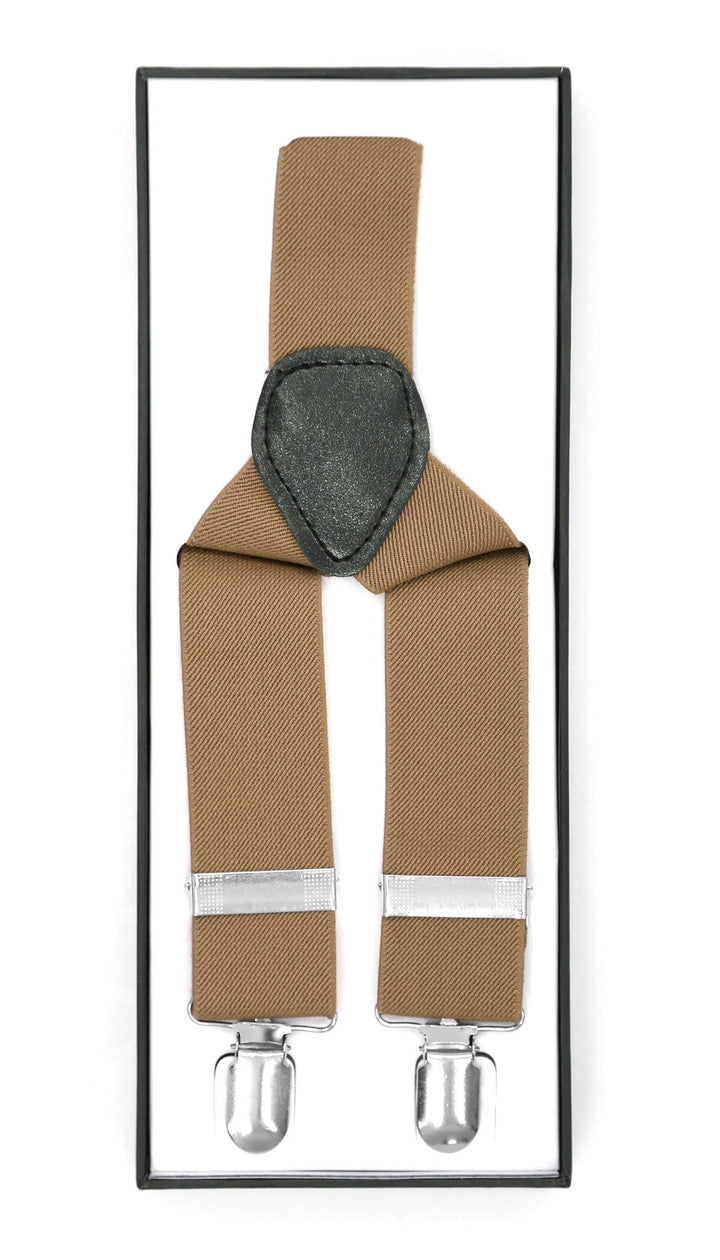 Light Brown Vintage Style Unisex Suspenders - FHYINC best men&