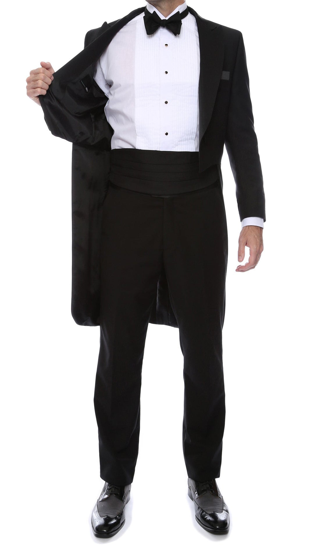 Premium Regular Fit Black Tail Tuxedo - FHYINC best men&