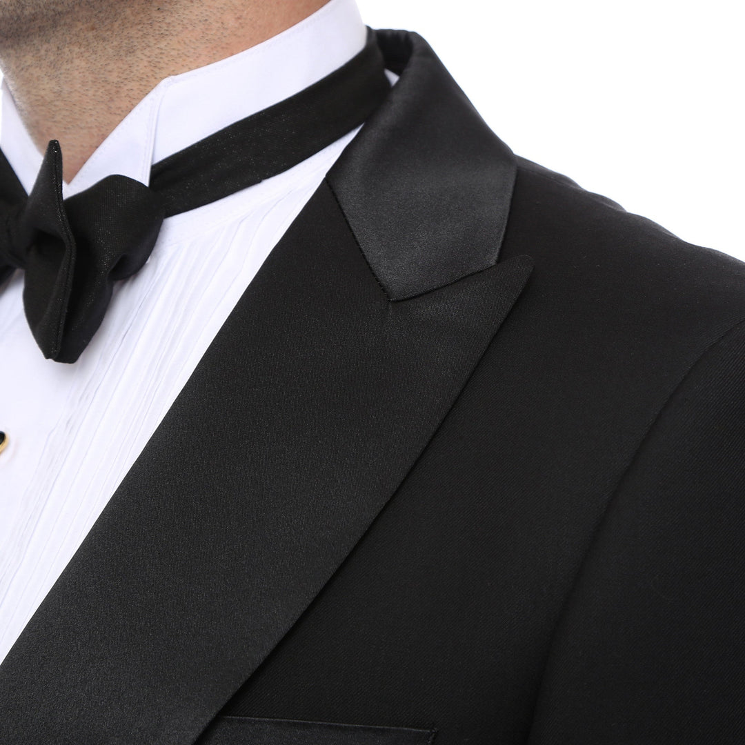 Premium Regular Fit Black Tail Tuxedo - FHYINC best men&