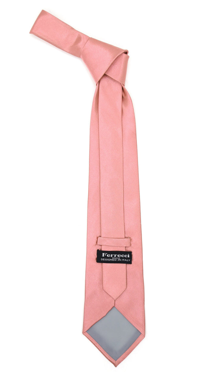 Premium Microfiber Baby Pink Necktie - FHYINC best men&