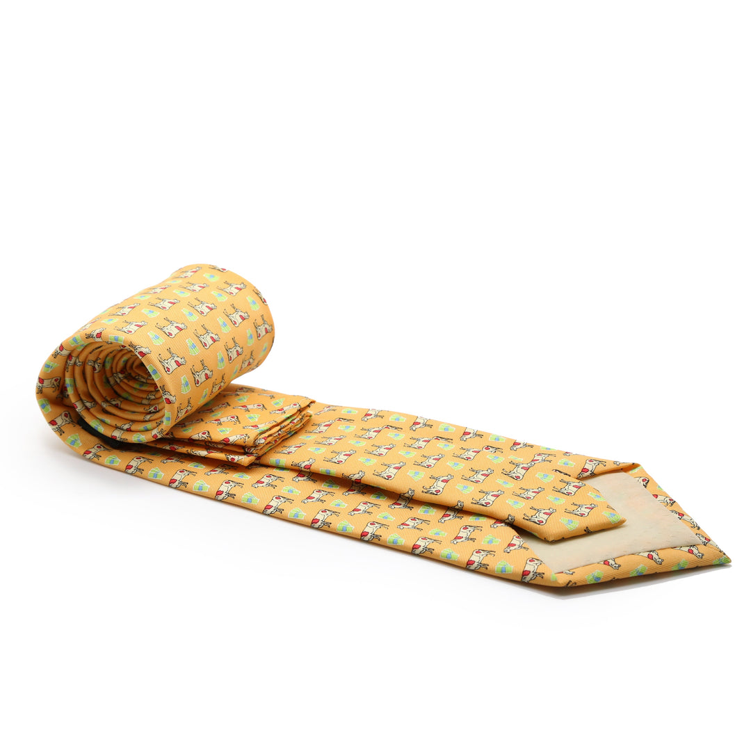 Cow Citrus Necktie with Handkerchief Set - FHYINC best men&