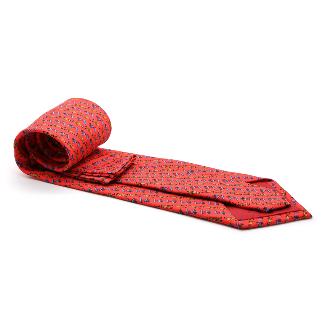 Carriage Driver Red Necktie with Handkerchief Set - FHYINC best men&