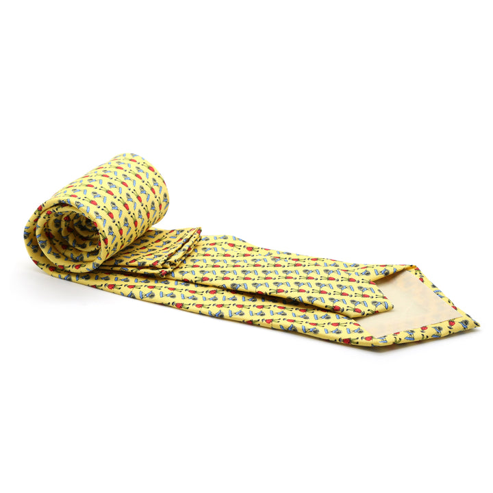 Carriage Driver Yellow Necktie with Handkerchief Set - FHYINC best men&