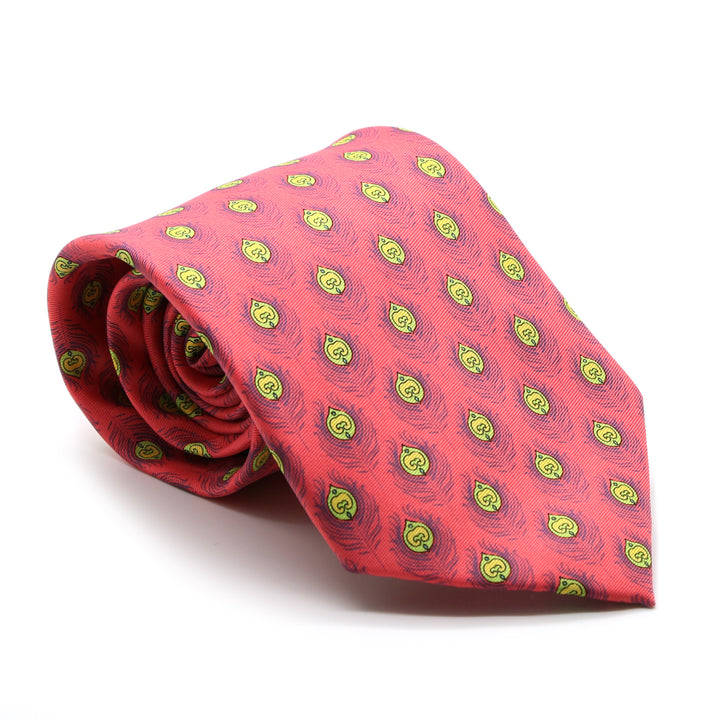 Feather Pink Necktie with Handkerchief Set - FHYINC best men&