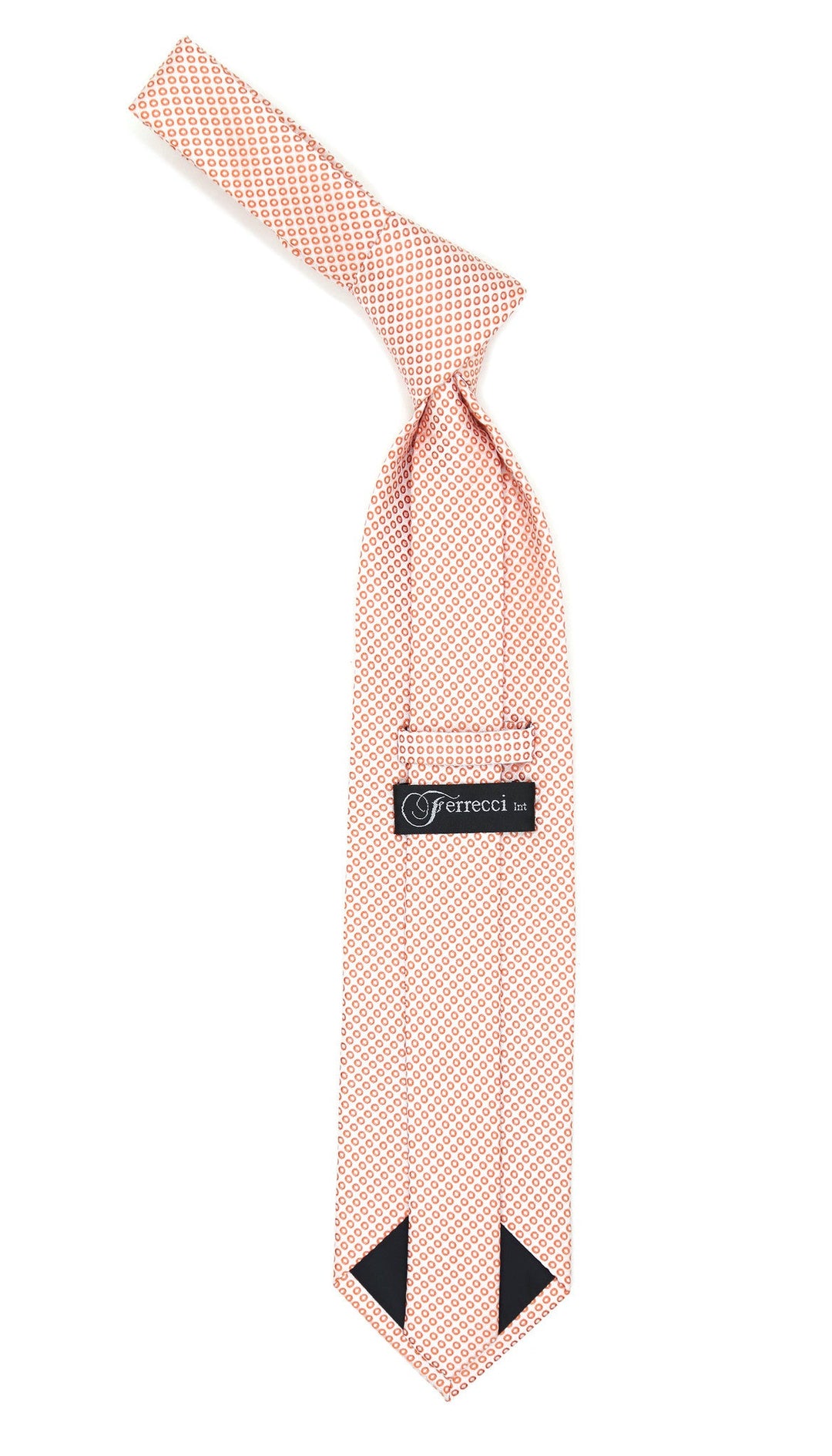 Orange Necktie with Handkerchief Set - FHYINC best men&