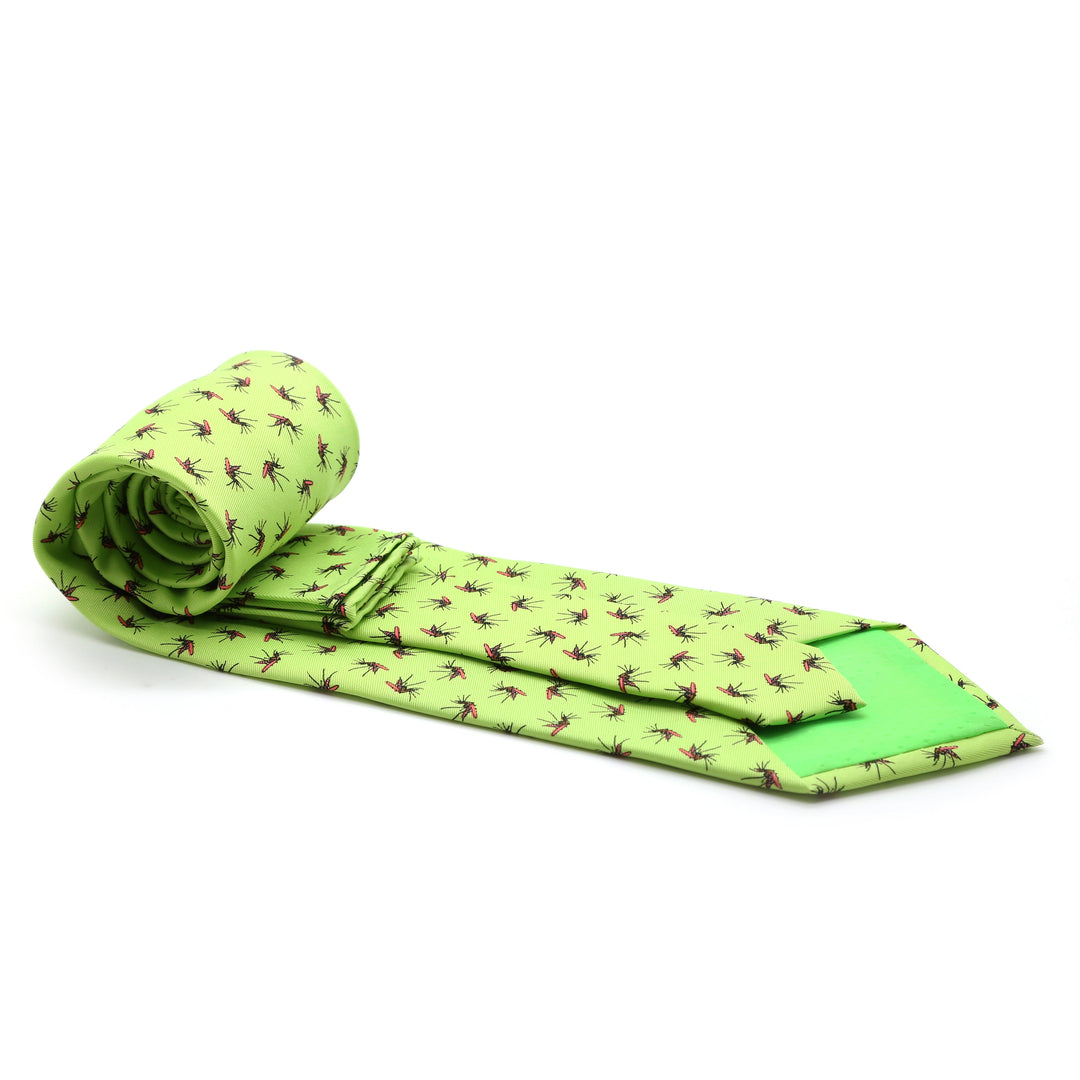 Mosquito Lime Necktie with Handkerchief Set - FHYINC best men&