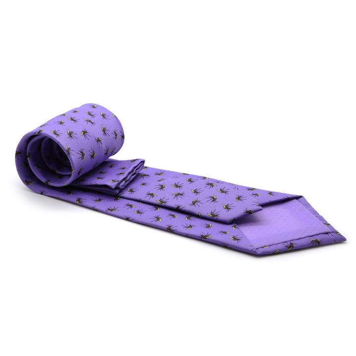 Mosquito Purple Necktie with Handkerchief Set - FHYINC best men&
