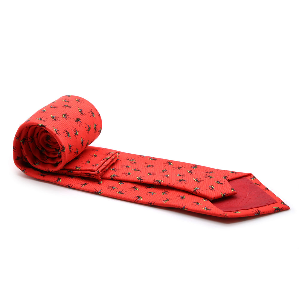 Mosquito Red Necktie with Handkerchief Set - FHYINC best men's suits, tuxedos, formal men's wear wholesale