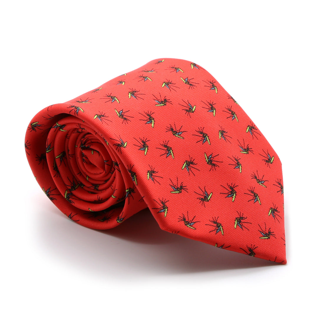 Mosquito Red Necktie with Handkerchief Set - FHYINC best men's suits, tuxedos, formal men's wear wholesale
