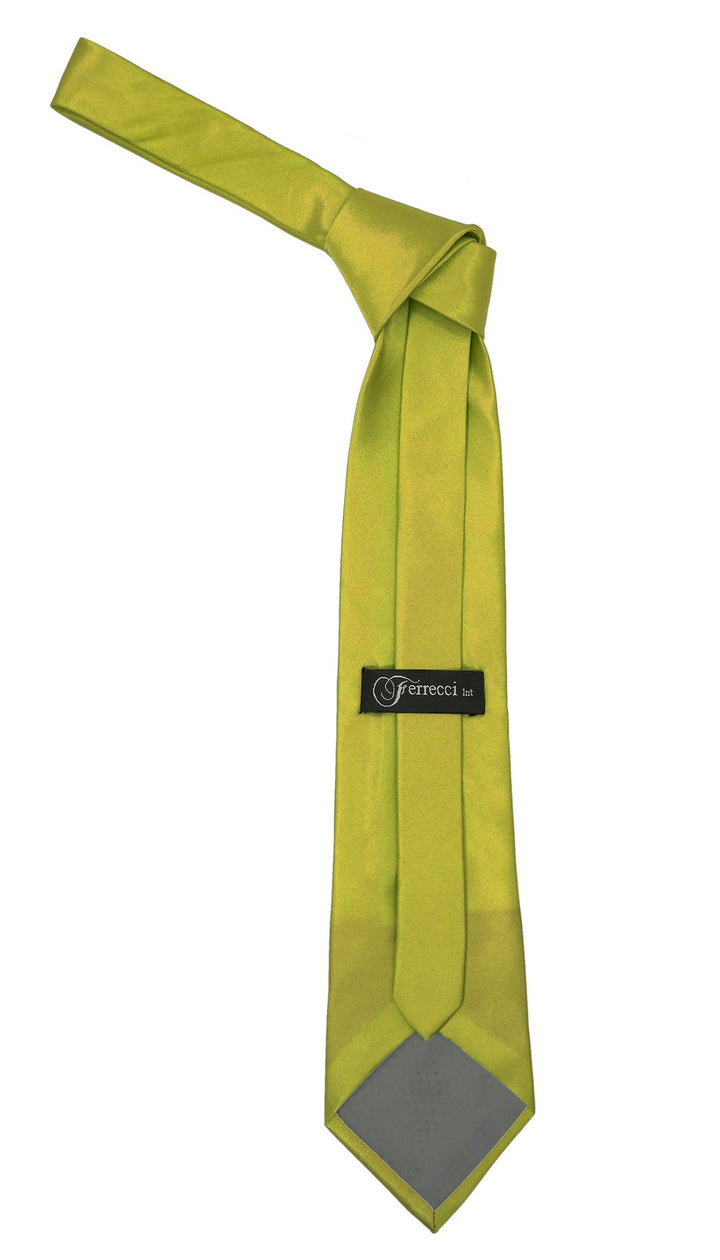Premium Microfiber Olive Green Necktie - FHYINC best men&