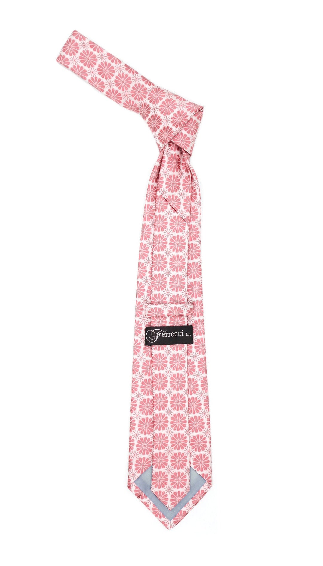 Floral Pink Necktie with Handkderchief Set - FHYINC best men&