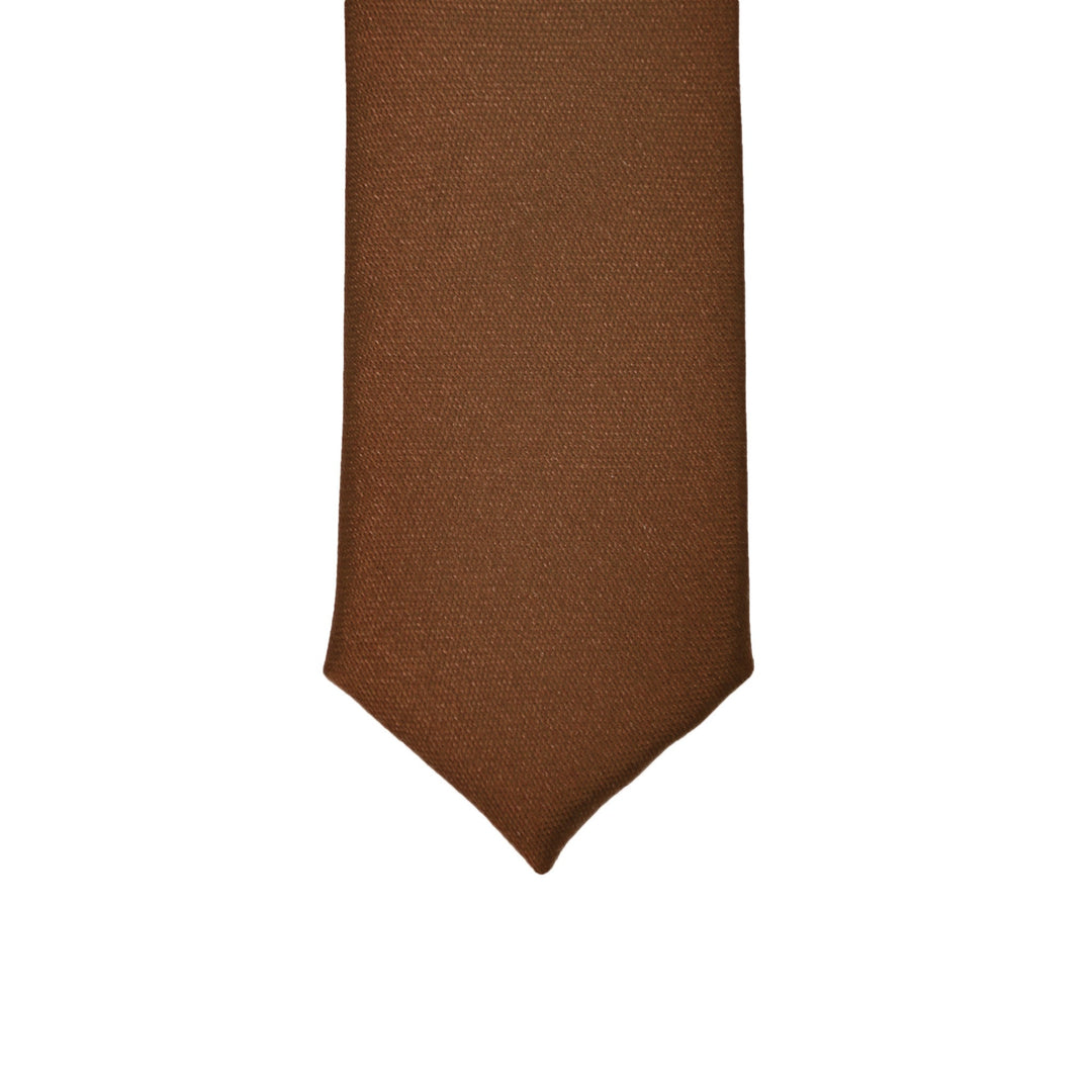 Super Skinny Brown Shiny Slim Tie - FHYINC best men&