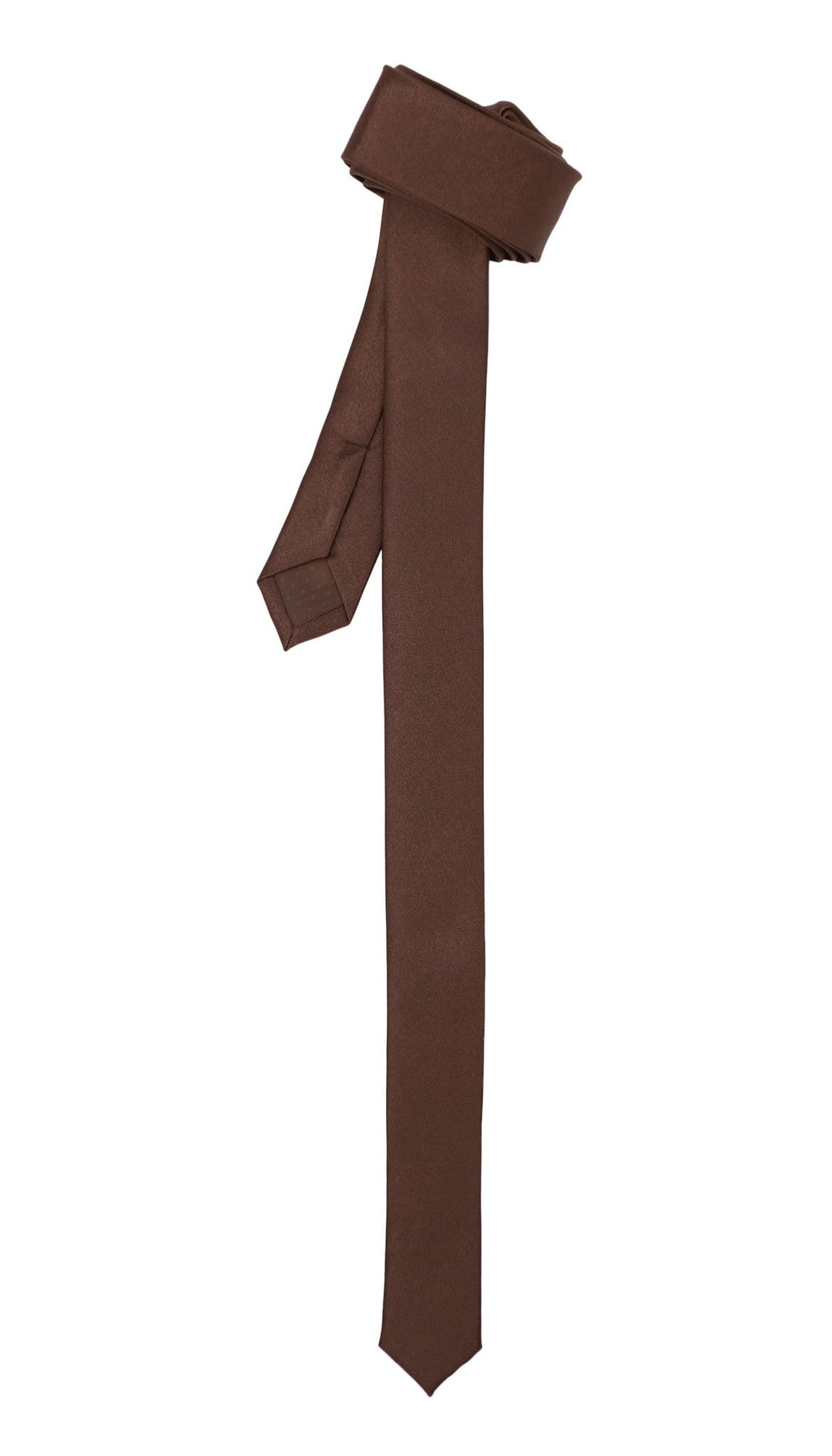 Super Skinny Chocolate Shiny Slim Tie - FHYINC best men&