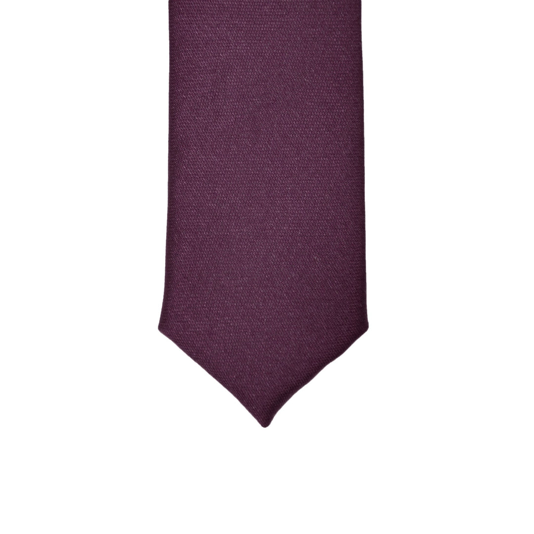 Super Skinny Dark Purple Shiny Slim Tie - FHYINC best men&