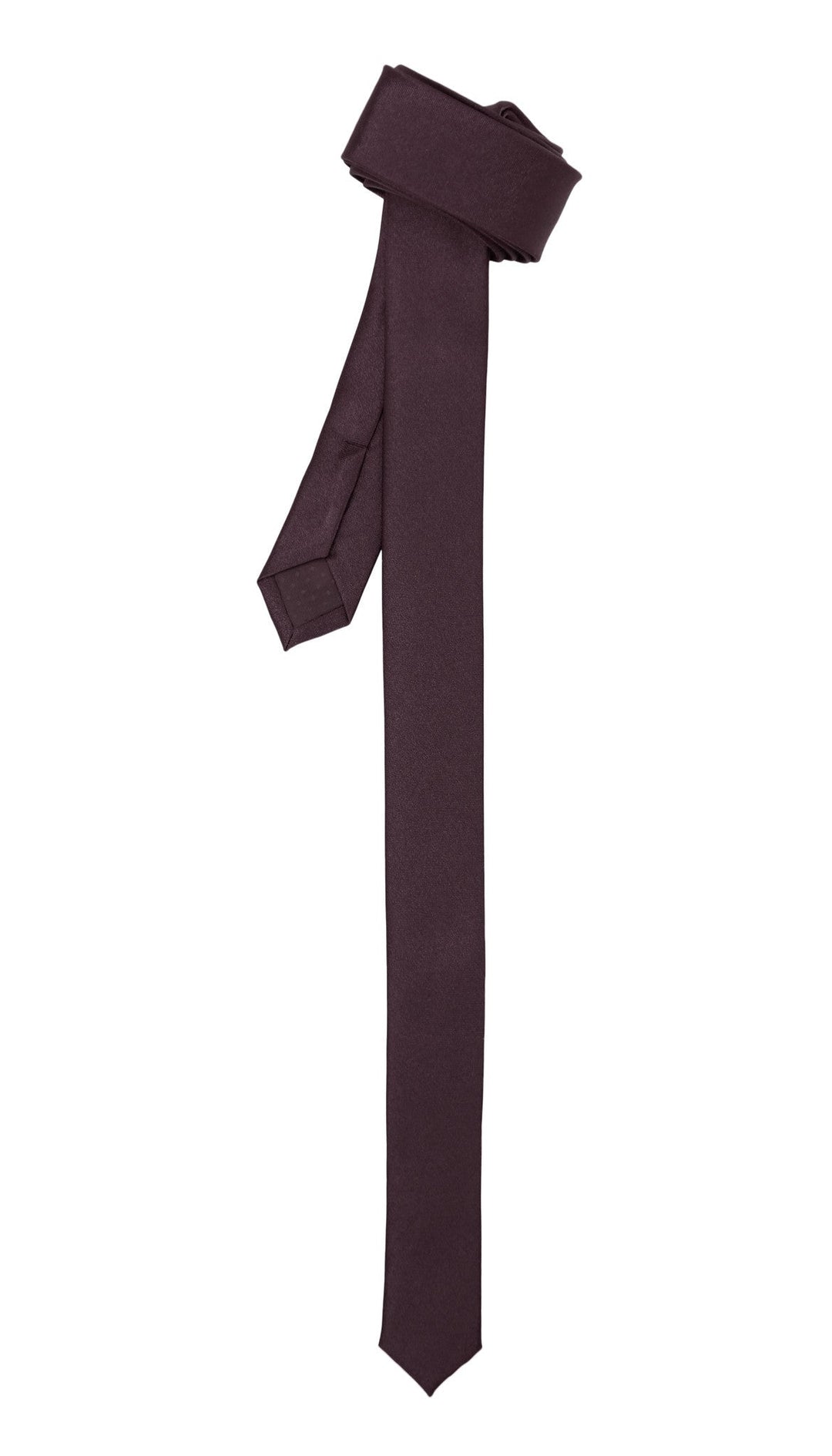 Super Skinny Egg Plant Shiny Slim Tie - FHYINC best men&