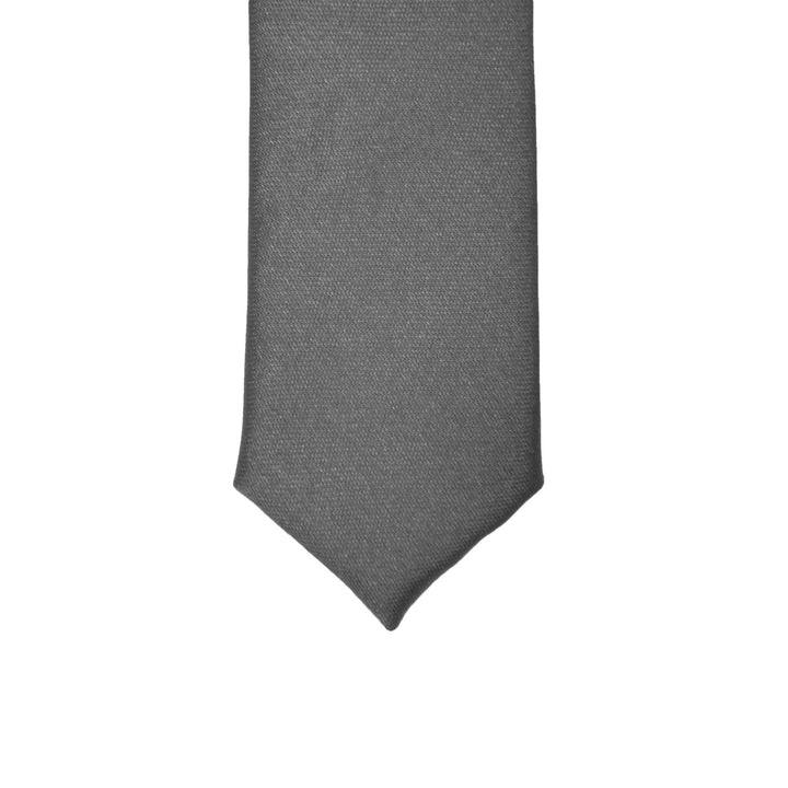 Super Skinny Grey Shiny Slim Tie - FHYINC best men&