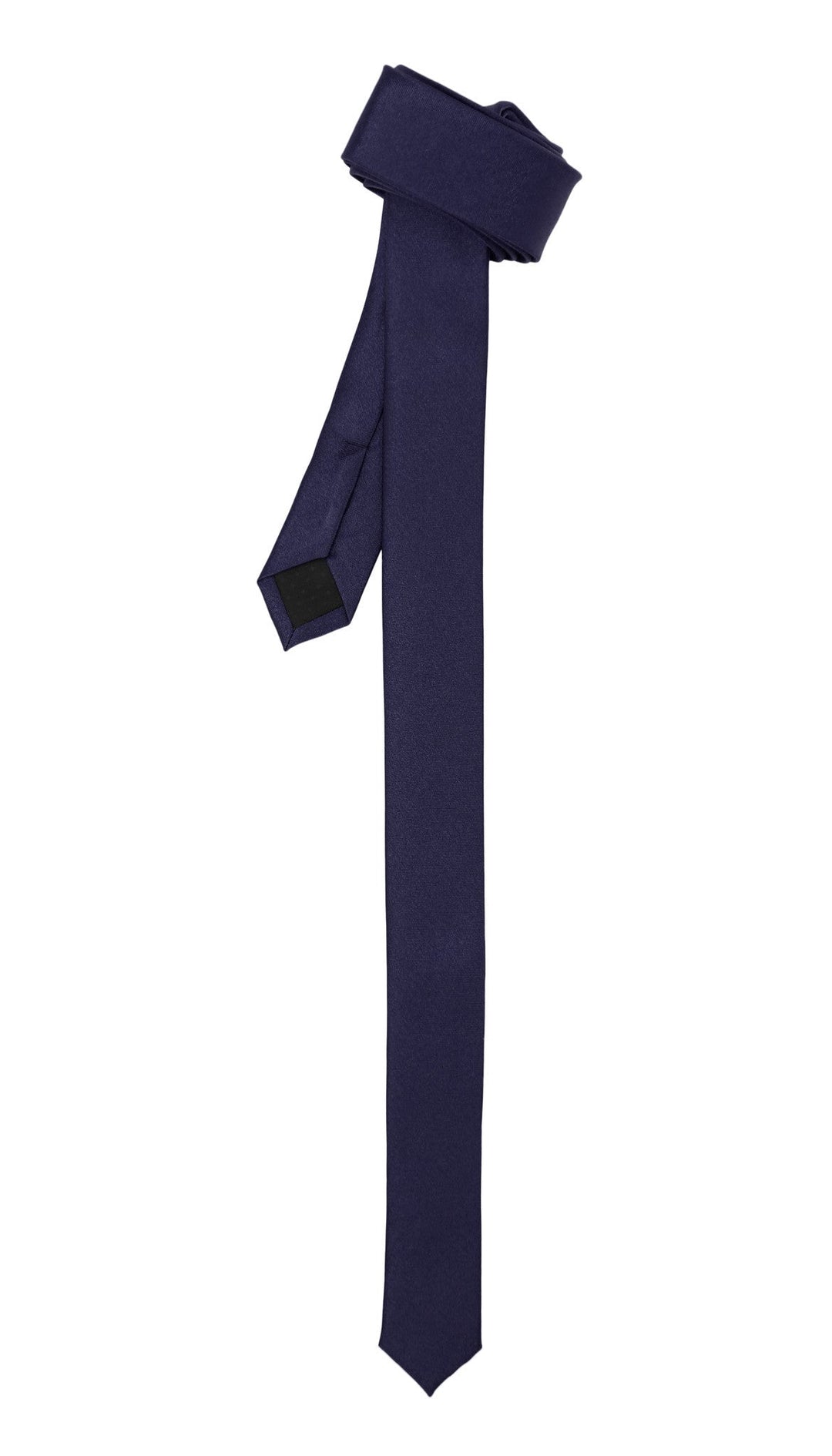 Super Skinny Navy Shiny Slim Tie - FHYINC best men&