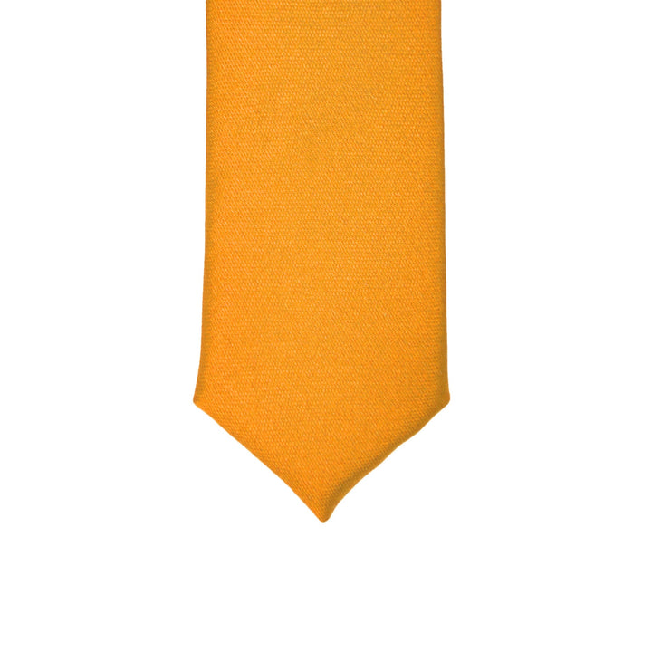 Super Skinny Orange Shiny Slim Tie - FHYINC best men&