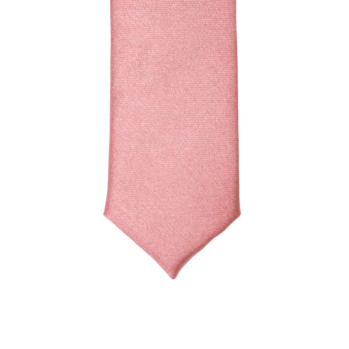 Super Skinny Pink Shiny Slim Tie - FHYINC best men&