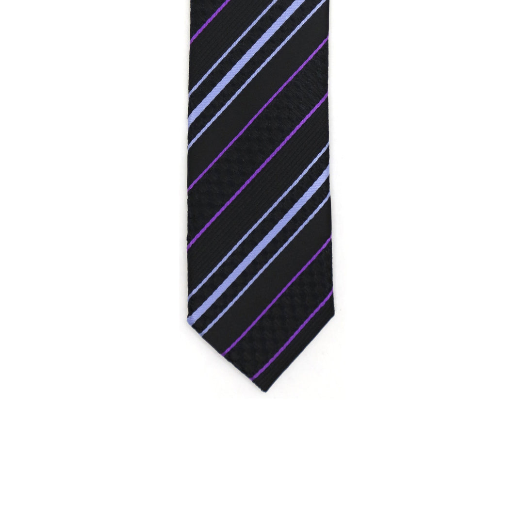 Super Skinny Stripe Purple Lavender Slim Tie - FHYINC best men&