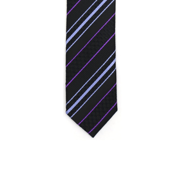 Super Skinny Stripe Purple Lavender Slim Tie - FHYINC best men&
