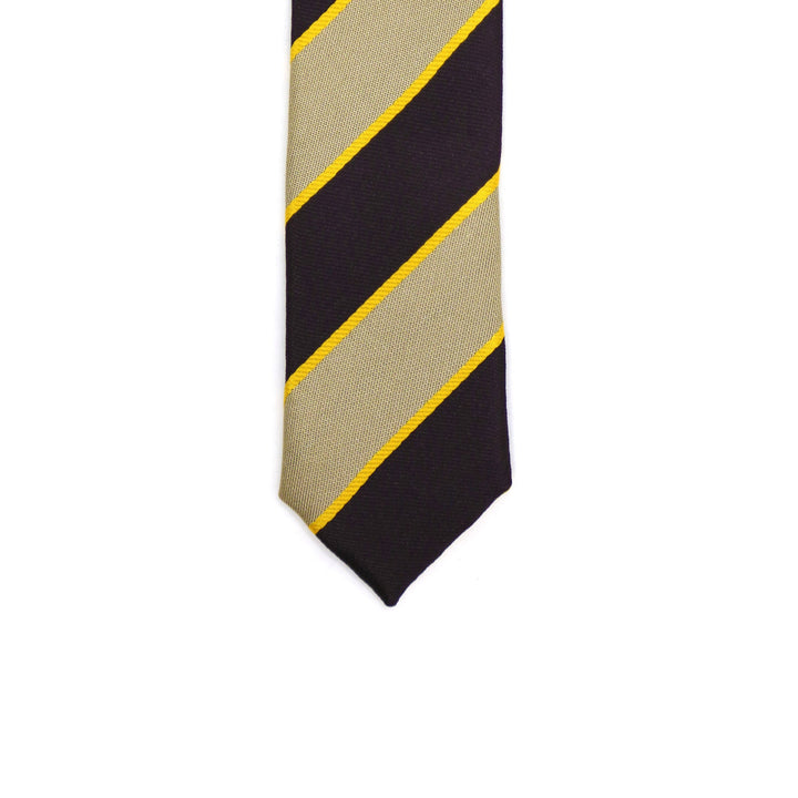 Super Skinny Stripe Beige Brown Slim Tie - FHYINC best men&