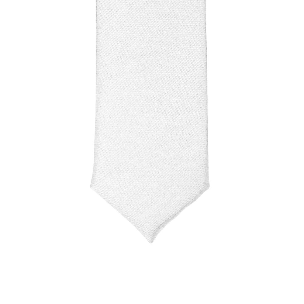 Super Skinny White Shiny Slim Tie - FHYINC best men's suits, tuxedos, formal men's wear wholesale