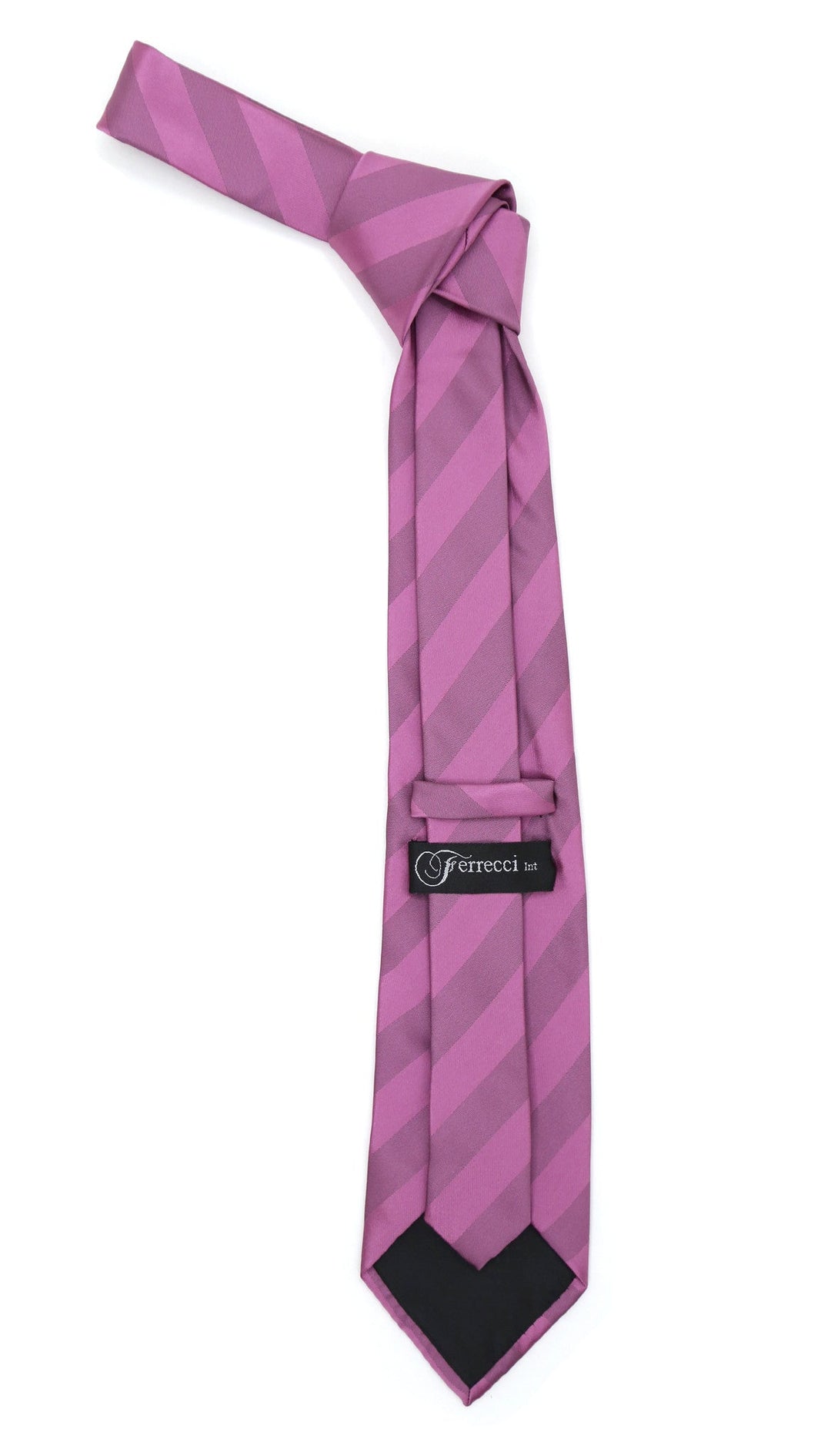 Microfiber Lavender Striped Tie and Hankie Set - FHYINC best men&