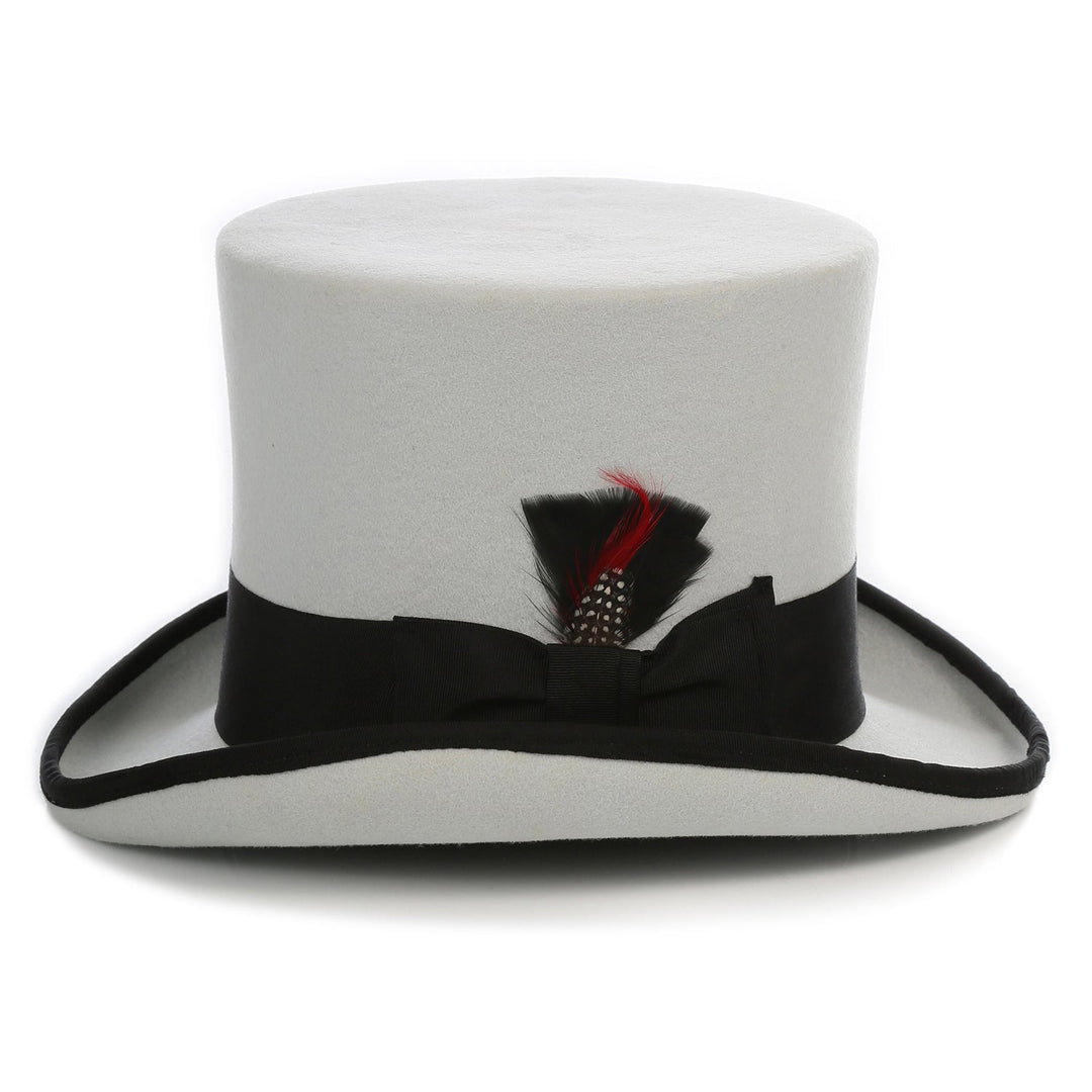 Premium Grey with Black Wool Top Hat - FHYINC best men&