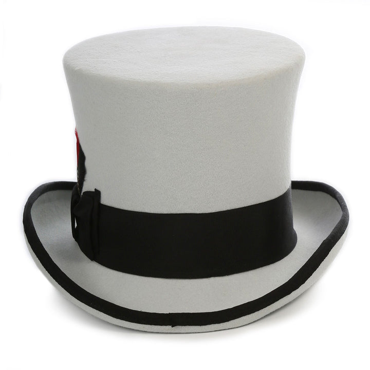 Premium Grey with Black Wool Top Hat - FHYINC best men&