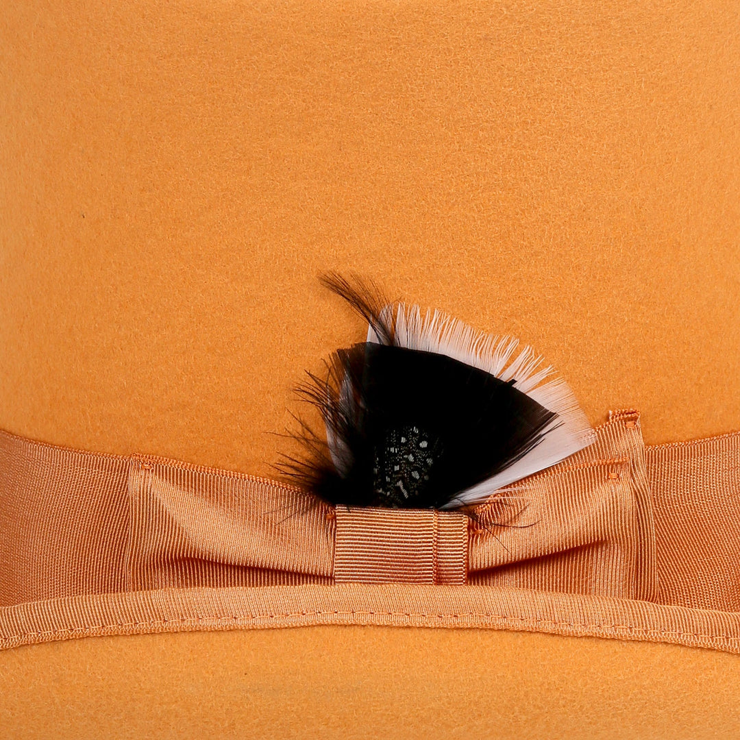 Premium Orange Wool Top Hat - FHYINC best men&