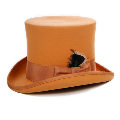 Premium Orange Wool Top Hat - FHYINC best men's suits, tuxedos, formal men's wear wholesale