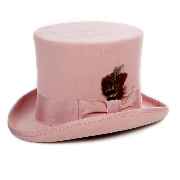 Premium Wool Pink Top Hat - FHYINC best men&