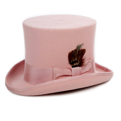 Premium Wool Pink Top Hat - FHYINC best men's suits, tuxedos, formal men's wear wholesale