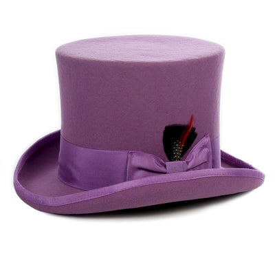 Premium Purple Wool Top Hat - FHYINC best men's suits, tuxedos, formal men's wear wholesale