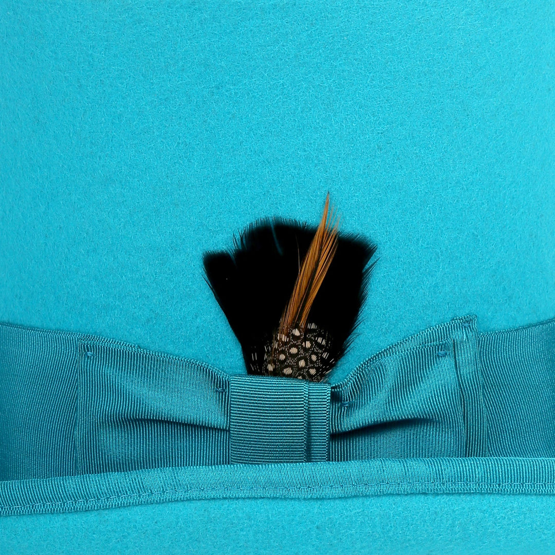Premium Wool Turquoise Top Hat - FHYINC best men&