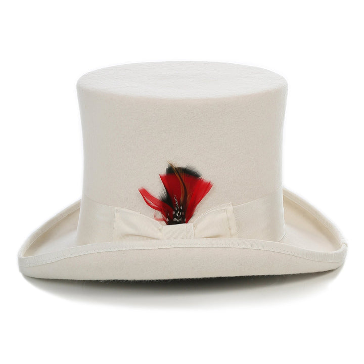 Premium Wool Off White Top Hat - FHYINC best men&