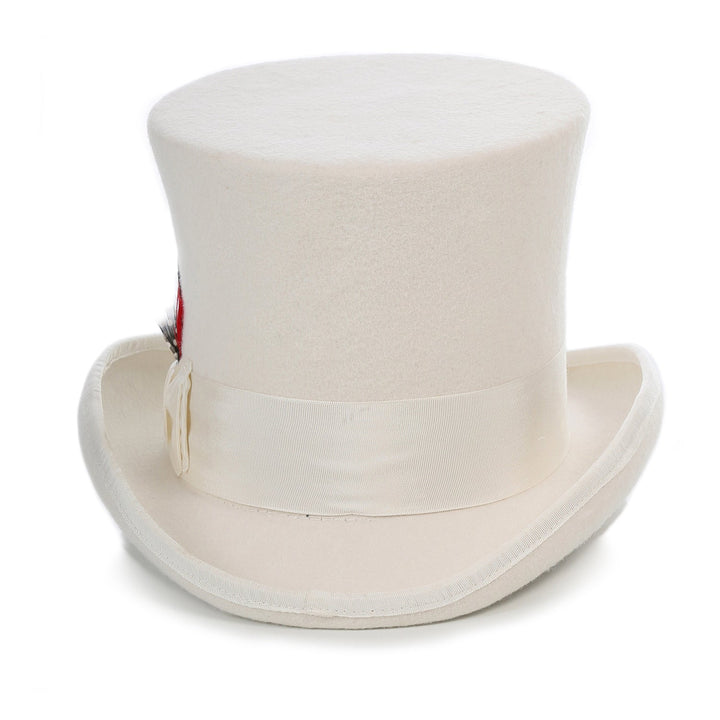 Premium Wool Off White Top Hat - FHYINC best men&