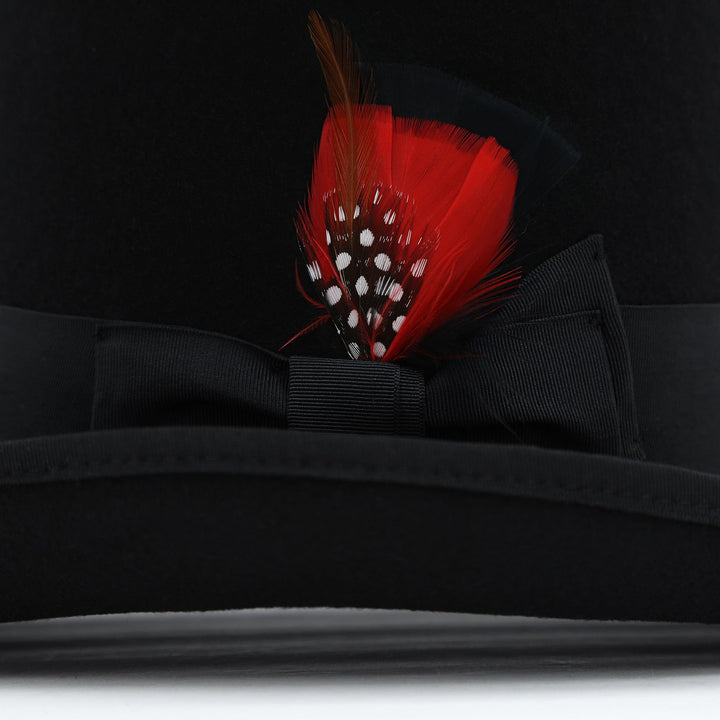 Black Wool Felt Victorian Top hat - FHYINC best men&