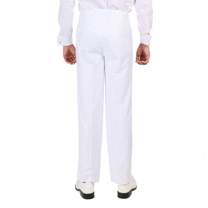 Premium Regular Fit White Tuxedo Dress Pants - FHYINC best men&