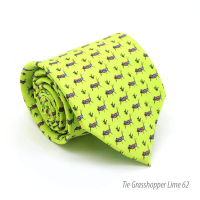 Grasshopper Lime Green Necktie with Handkerchief Set - FHYINC best men's suits, tuxedos, formal men's wear wholesale