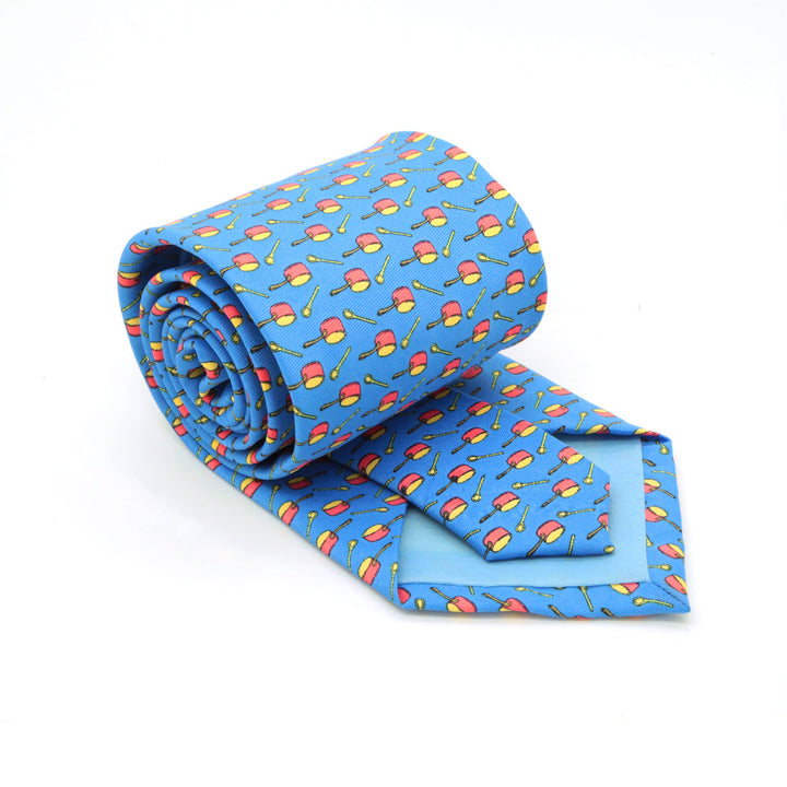 Pots Blue Necktie with Handkerchief Set - FHYINC best men&